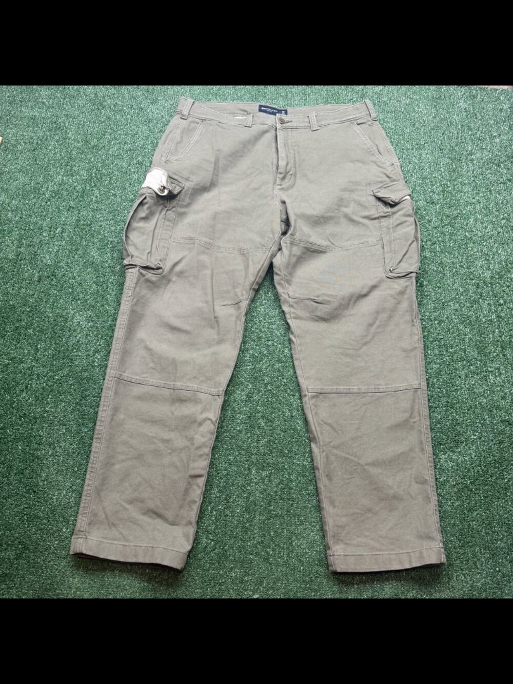 Abercrombie Fitch Cargo Pants Mens Size 36 Green Straight Fit